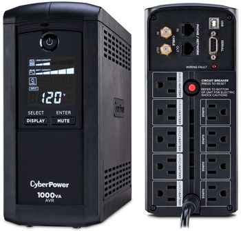 CyberPower CP1000AVRLCD: Advanced UPS battery backup power with automatic voltage regulation and LCD status