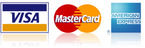 VISA MasterCard and American Express accepted